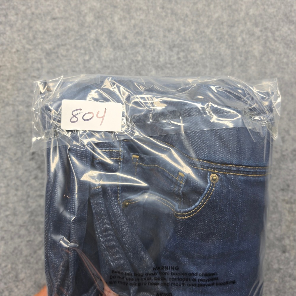 Levi  Signature Gold Womens Pull On Jeans Dark Wash Blue Denim Boot Cut 32x36